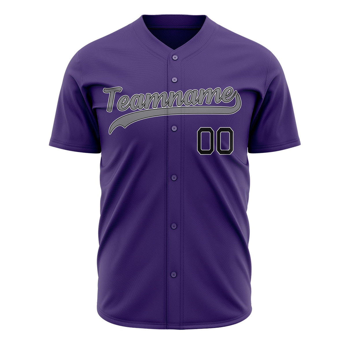 Custom Purple Baseball Jersey (With Black Color)