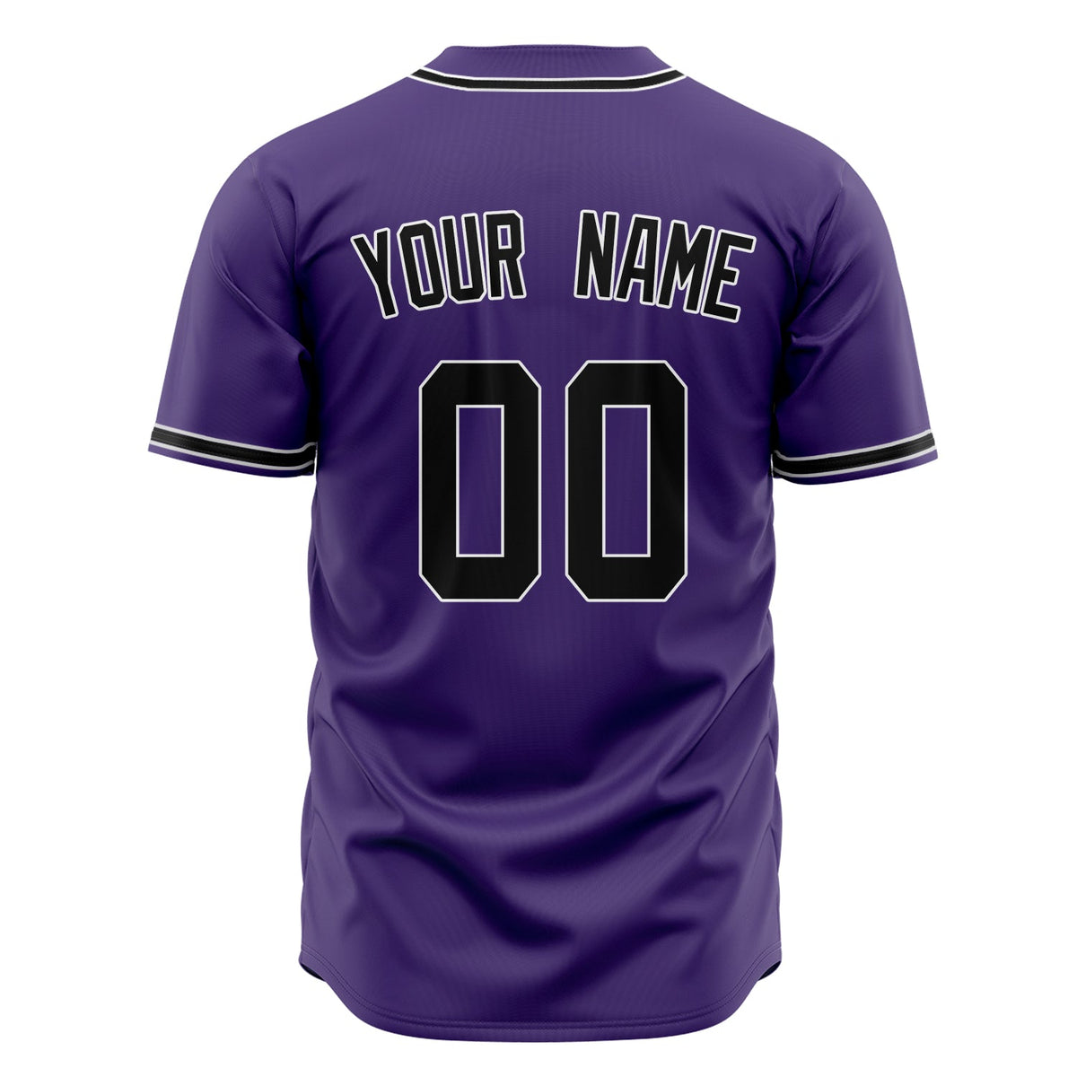 Custom Purple Baseball Jersey (With Black Color)