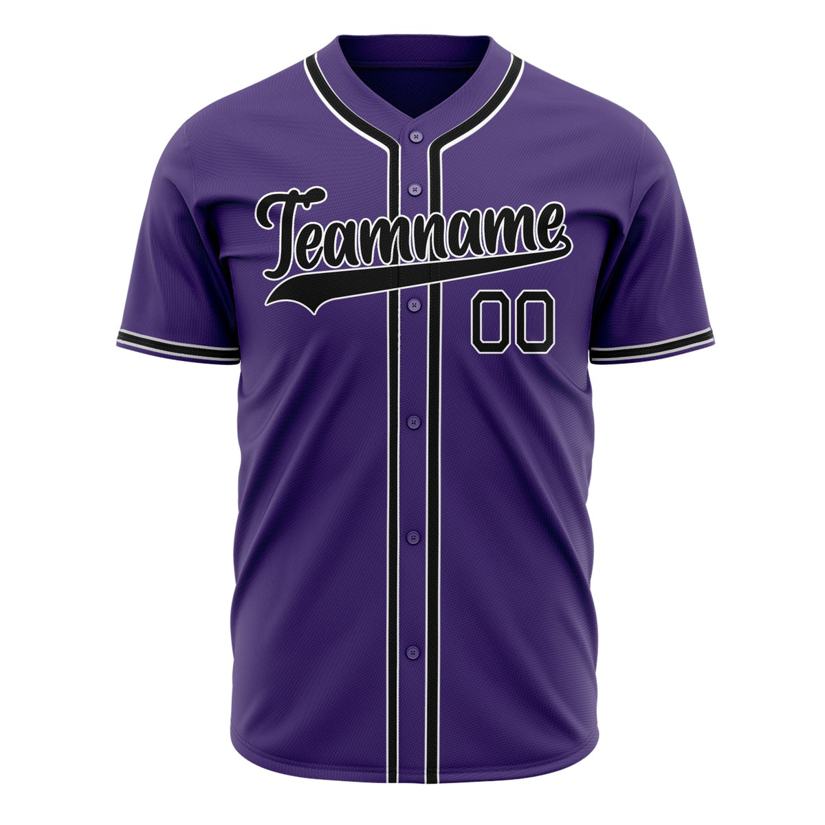 Custom Purple Baseball Jersey (With Black Color)