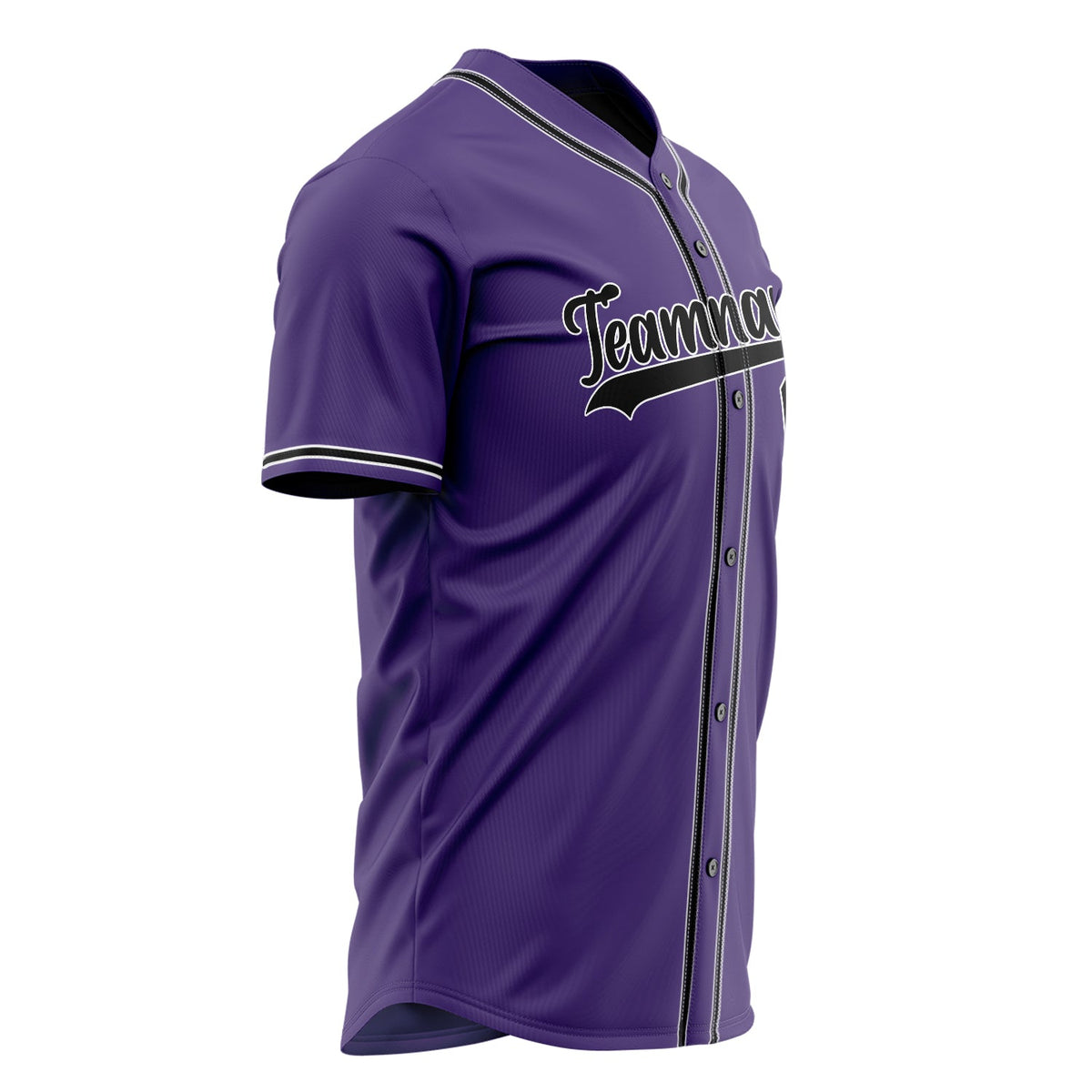 Custom Purple Baseball Jersey (With Black Color)