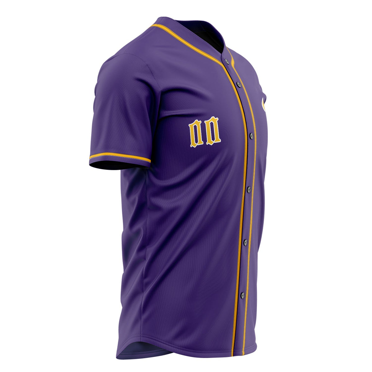 Custom Purple Baseball Jersey (With Gold Color)