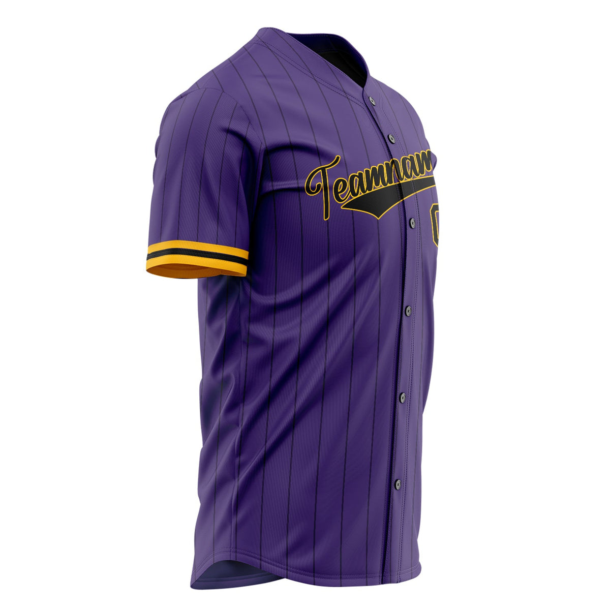 Custom Purple Baseball Jersey (With Black Black Pinstripe)