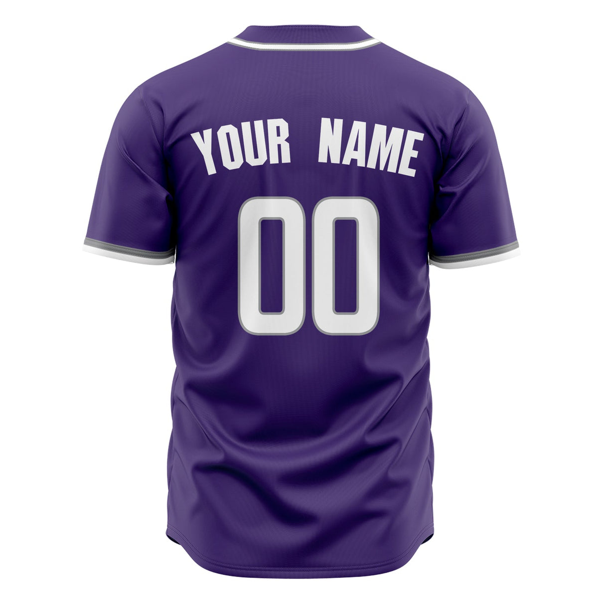 Custom Purple Baseball Jersey (With White Color)