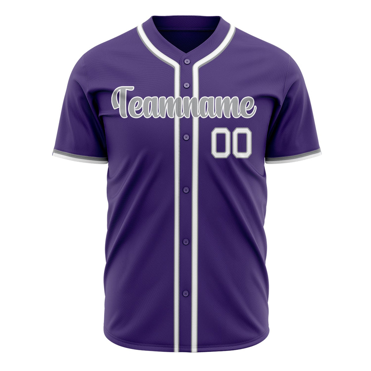 Custom Purple Baseball Jersey (With White Color)