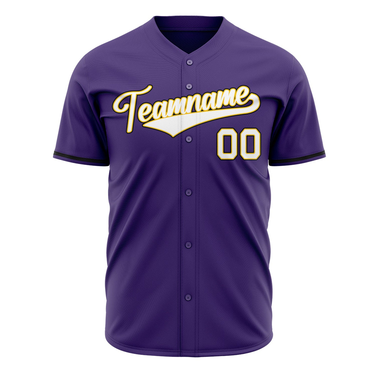 Custom Purple Baseball Jersey (With White Color)