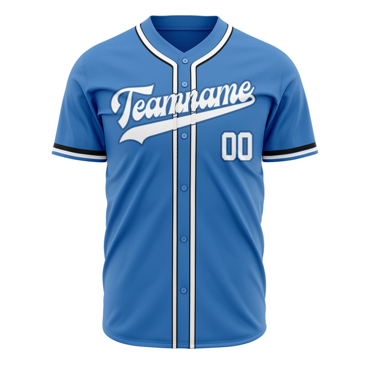 Custom Electric Blue Baseball Jersey (With White Color)