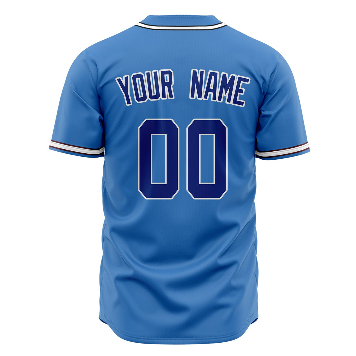 Custom Electric Blue Baseball Jersey (With Royal Color)