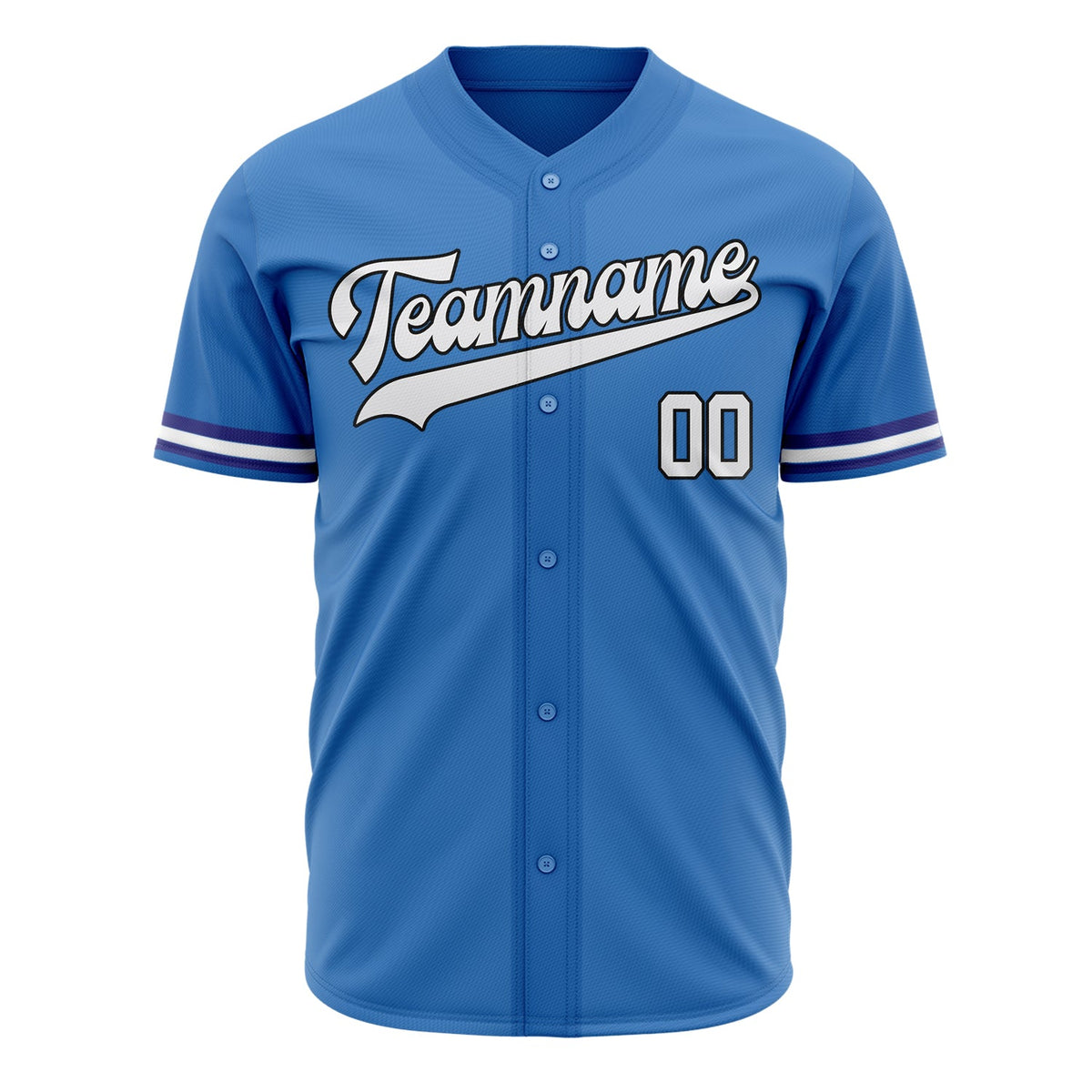 Custom Electric Blue Baseball Jersey (With White Color)