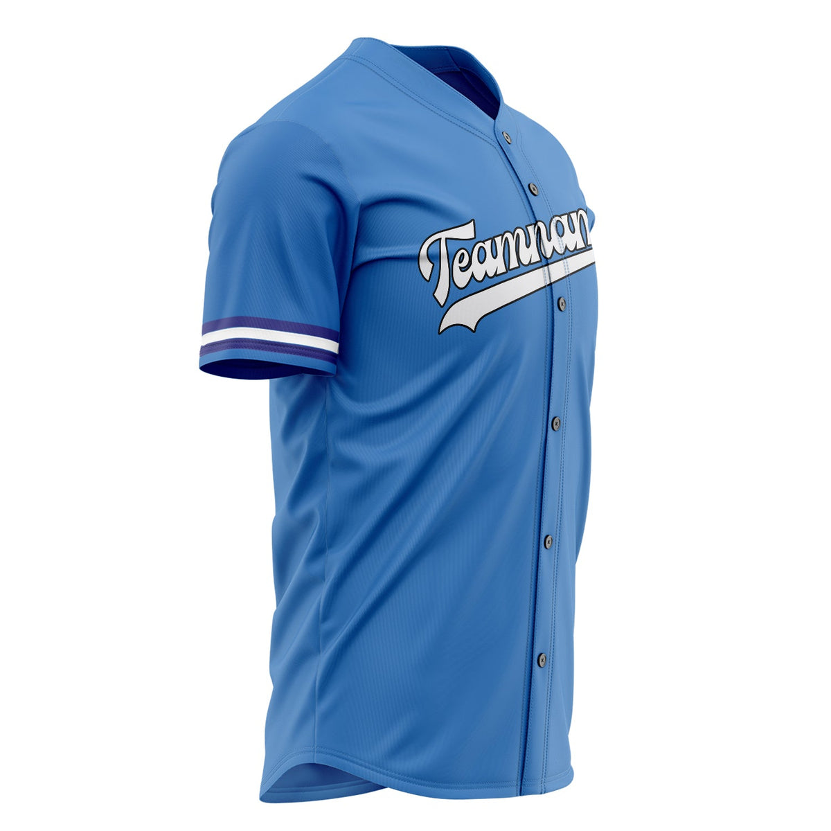 Custom Electric Blue Baseball Jersey (With White Color)