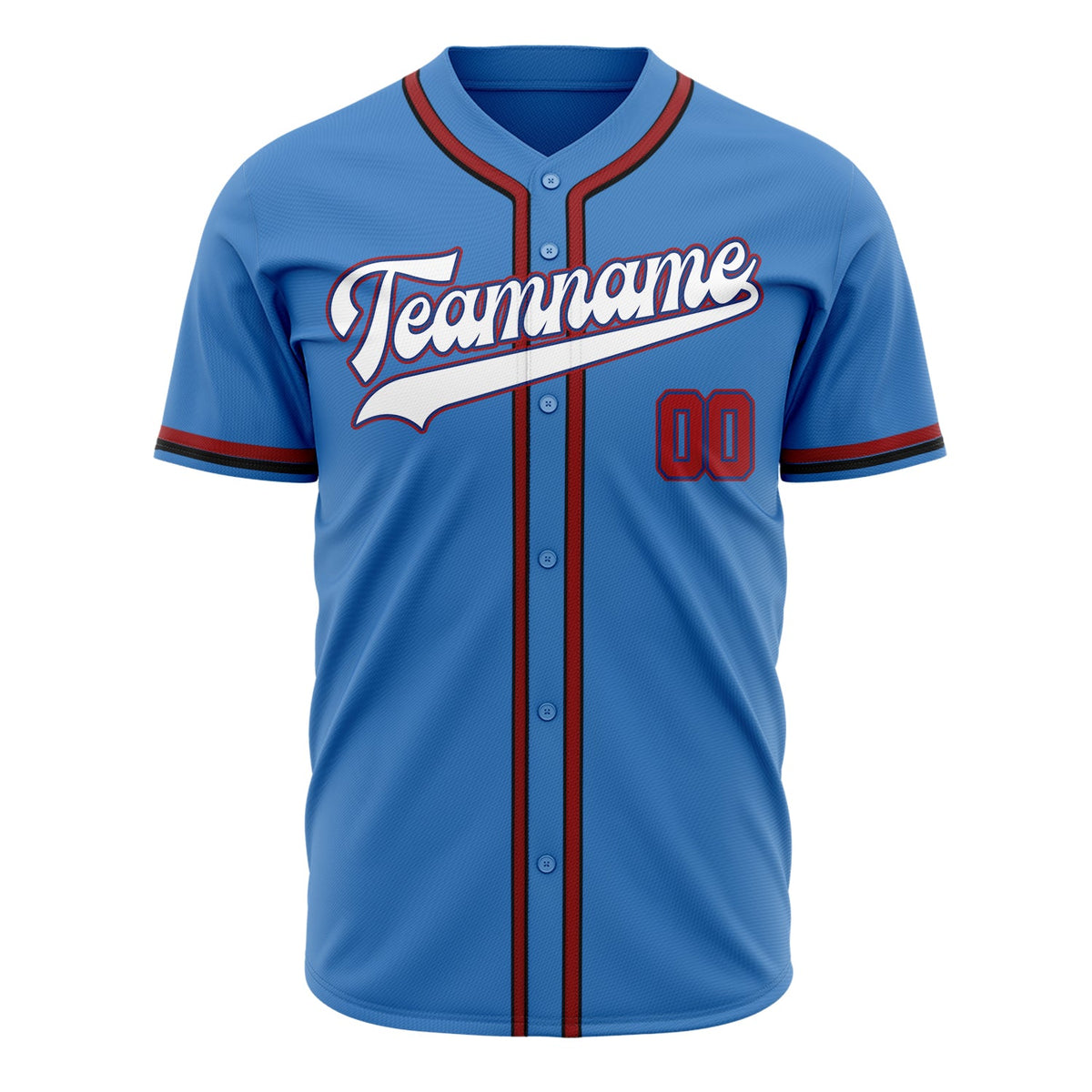 Custom Electric Blue Baseball Jersey (With White Color)