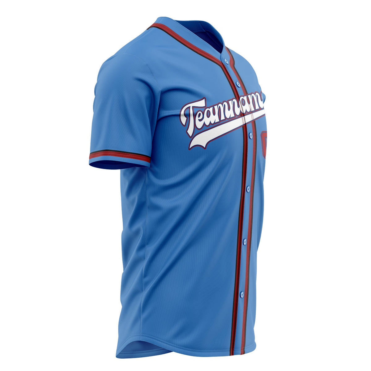 Custom Electric Blue Baseball Jersey (With White Color)