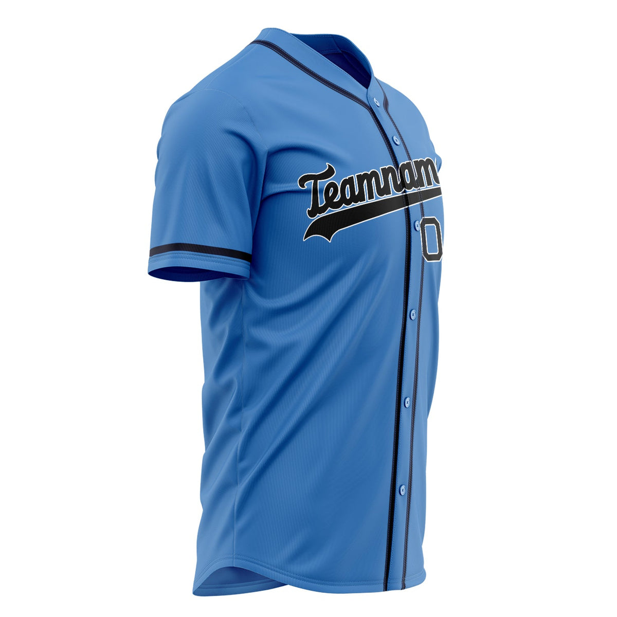 Custom Electric Blue Baseball Jersey (With Black Color)