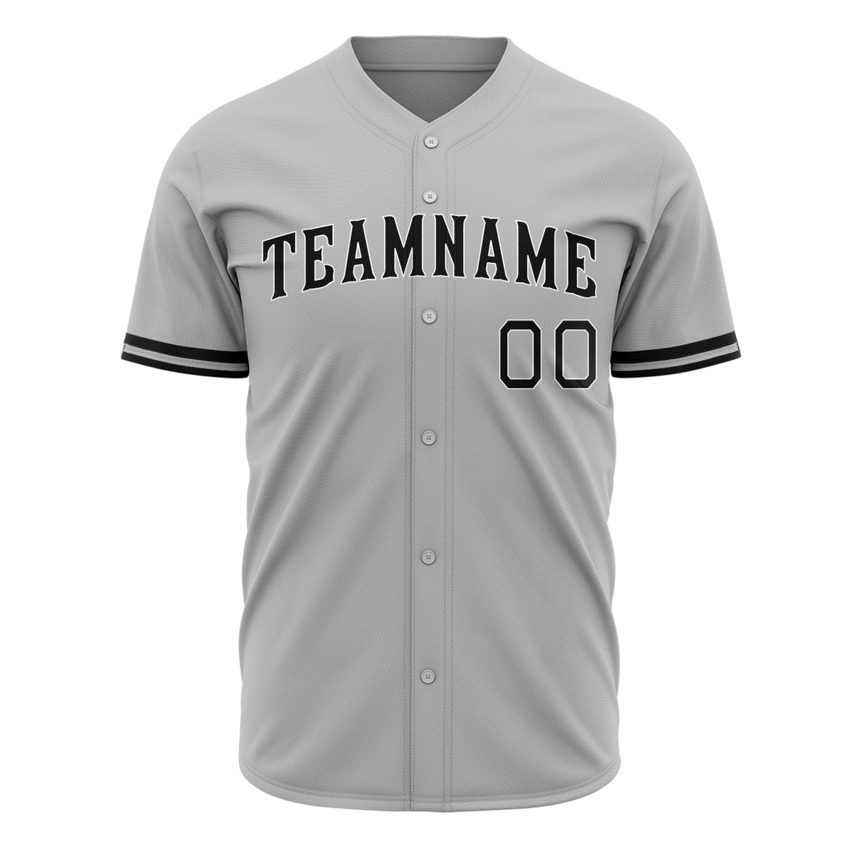 Custom Gray Baseball Jersey (With Black Color)