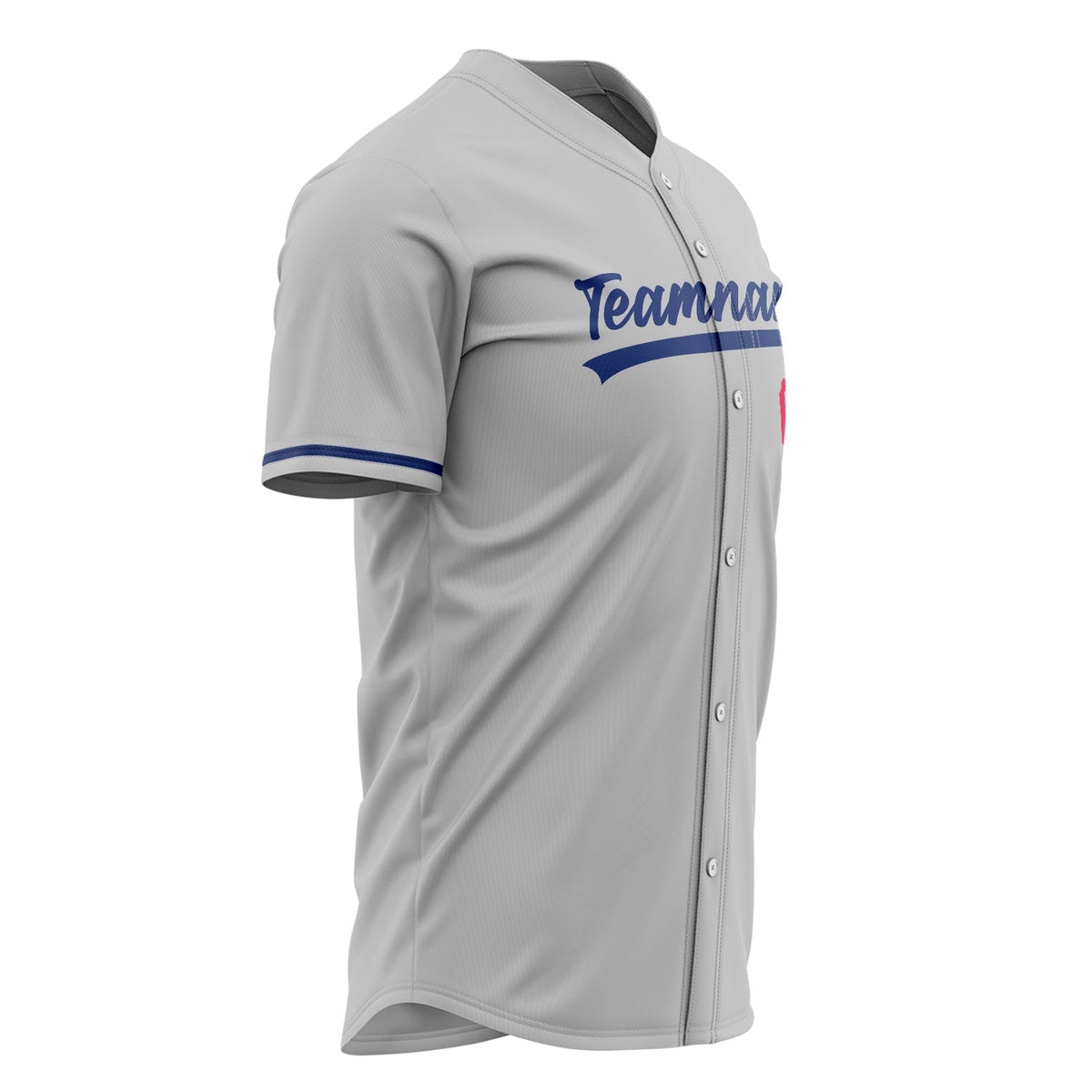 Custom Gray Baseball Jersey (With Royal Color)