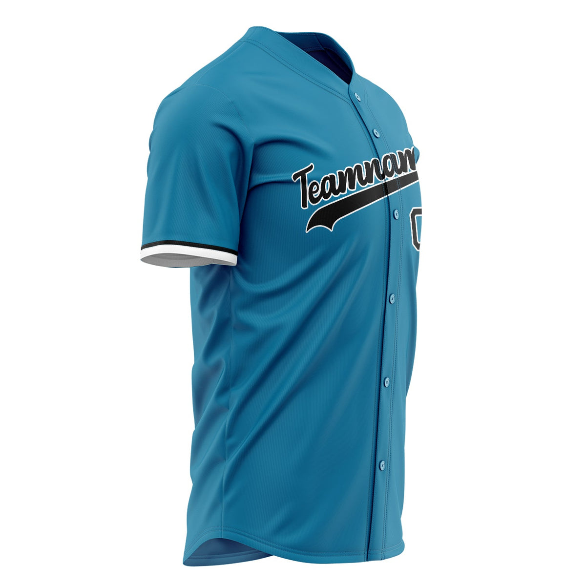 Custom Panther Blue Baseball Jersey (With Black Color)