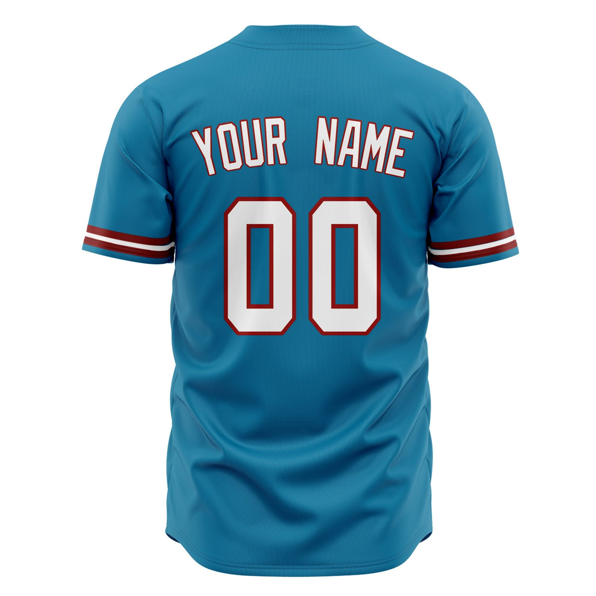 Custom Panther Blue Baseball Jersey (With White Color)