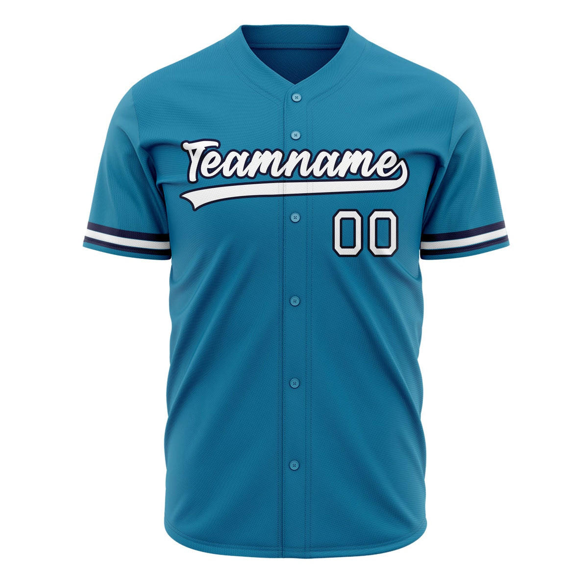 Custom Panther Blue Baseball Jersey (With White Color)