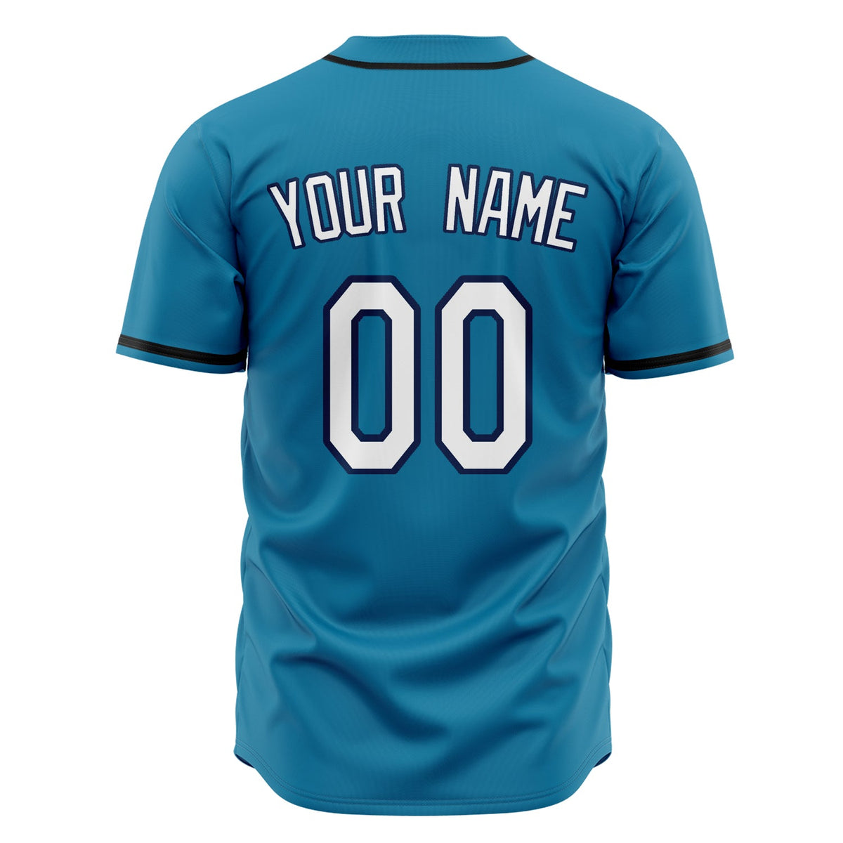 Custom Panther Blue Baseball Jersey (With White Color)