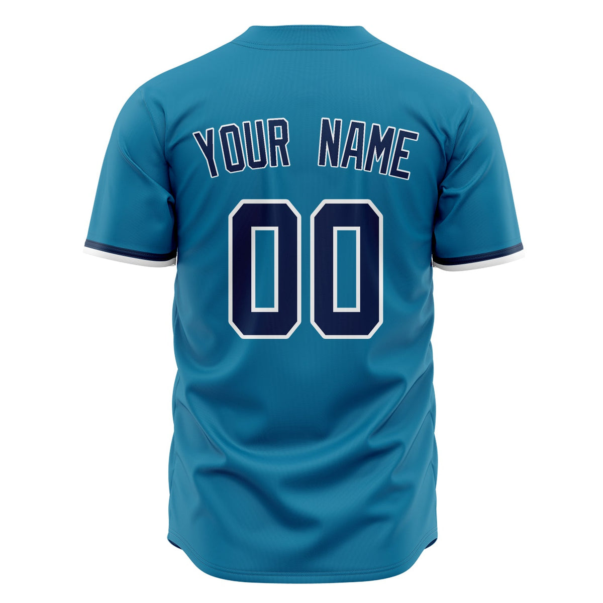 Custom Panther Blue Baseball Jersey (With Navy Color)