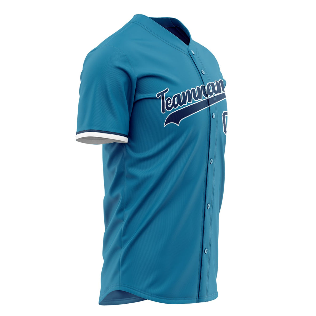 Custom Panther Blue Baseball Jersey (With Navy Color)