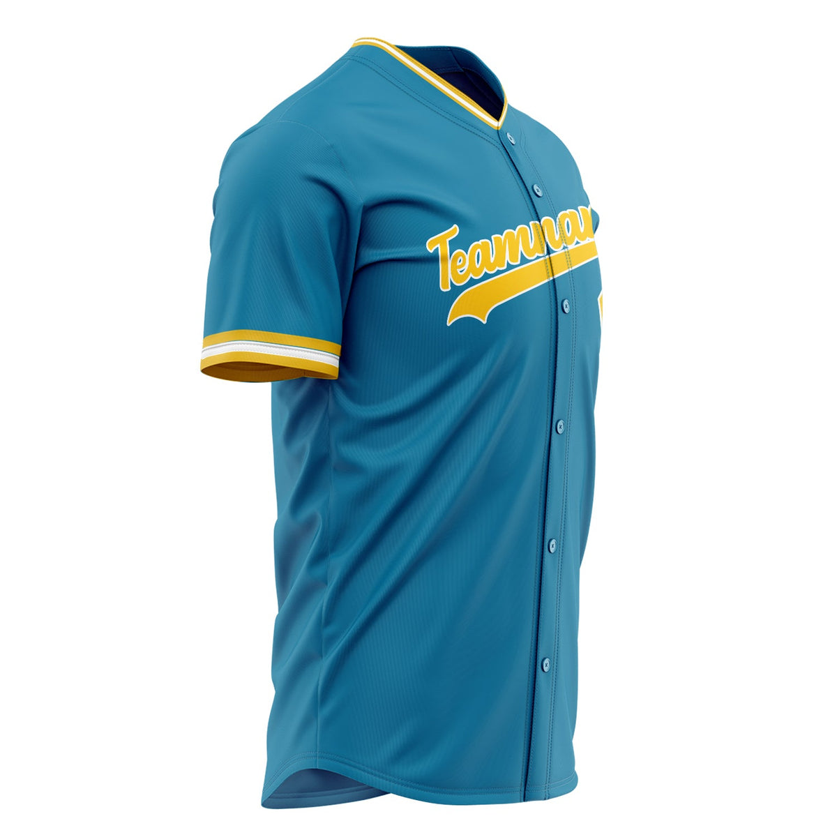 Custom Panther Blue Baseball Jersey (With Gold Color)