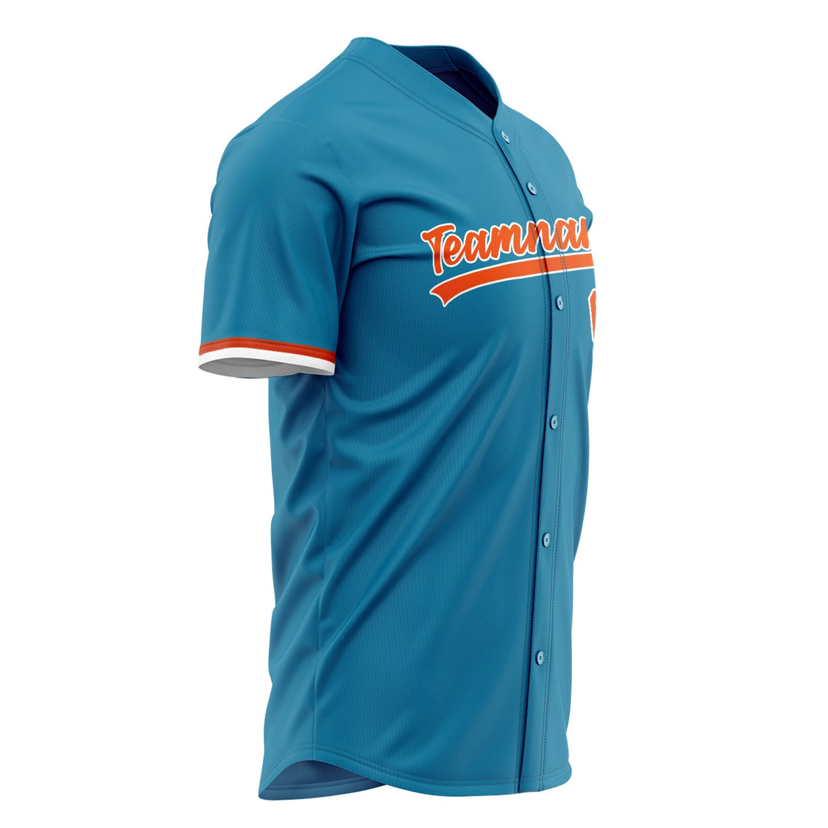 Custom Panther Blue Baseball Jersey (With Orange Color)