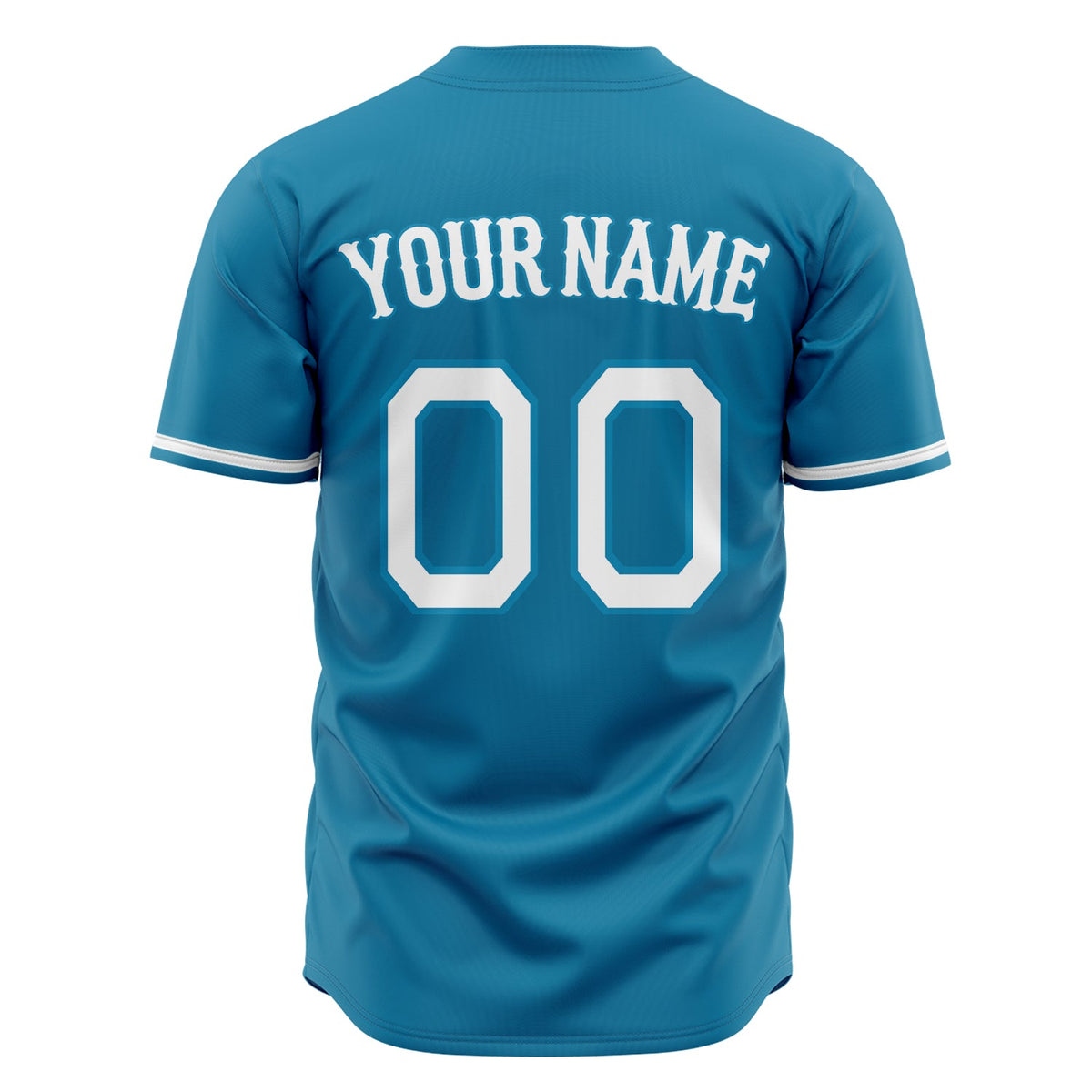 Custom Panther Blue Baseball Jersey (With White Color)