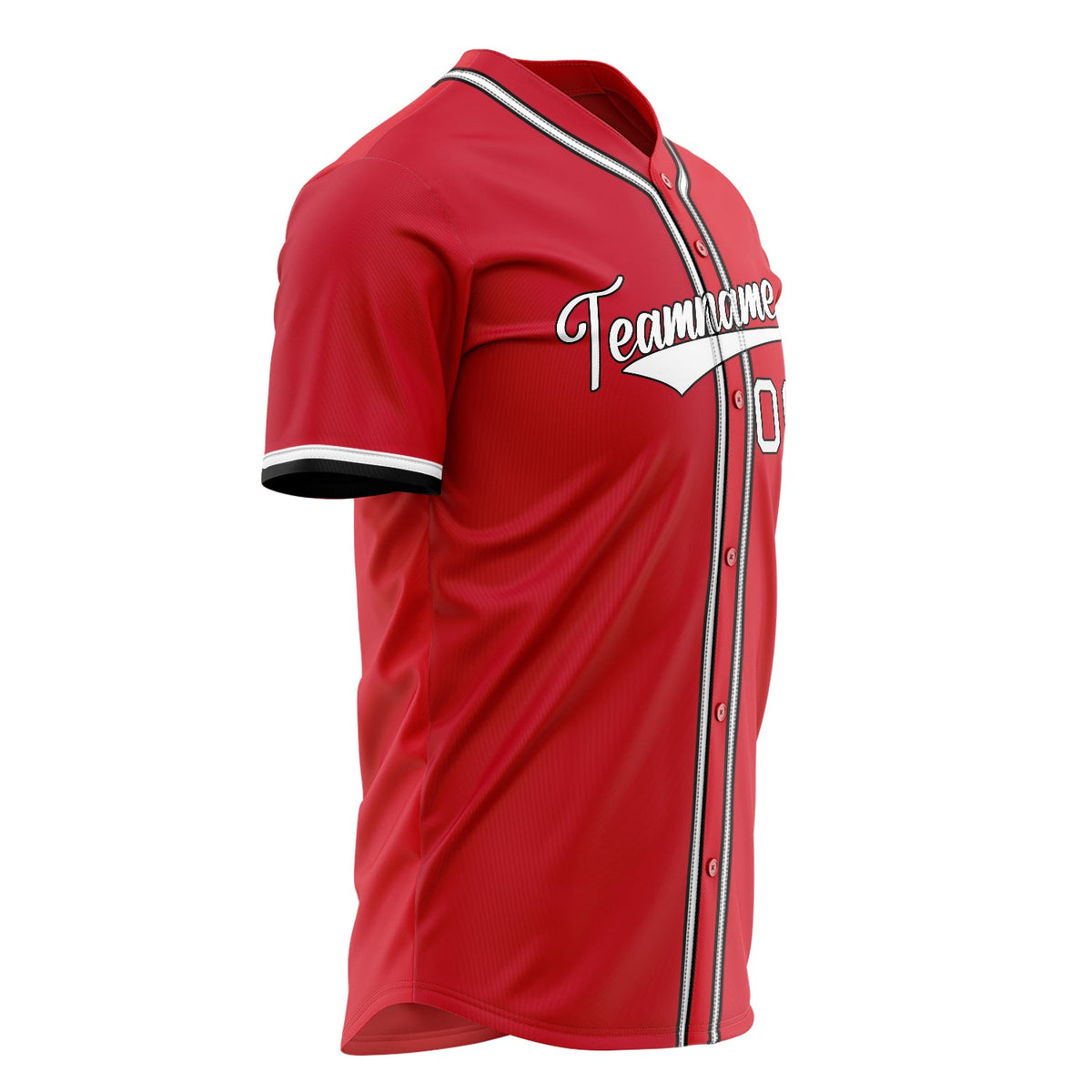 Custom Red Baseball Jersey (With White Color)