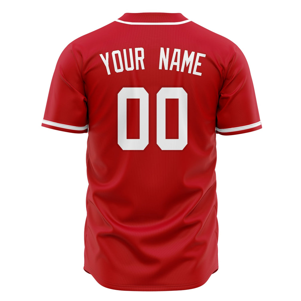 Custom Red Baseball Jersey (With White Color)