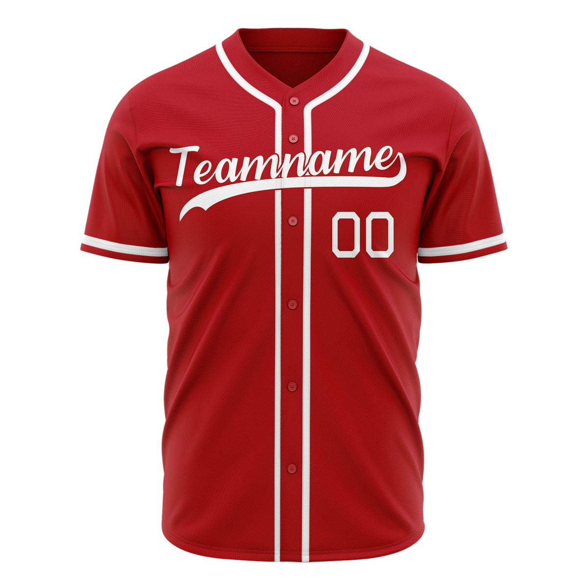 Custom Red Baseball Jersey (With White Color)