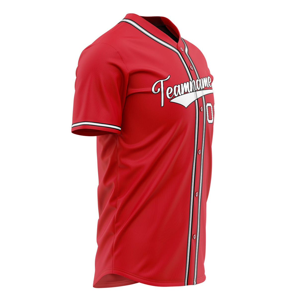 Custom Red Baseball Jersey (With White Color)