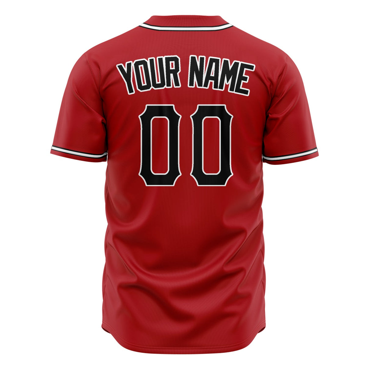 Custom Red Baseball Jersey (With Black Color)