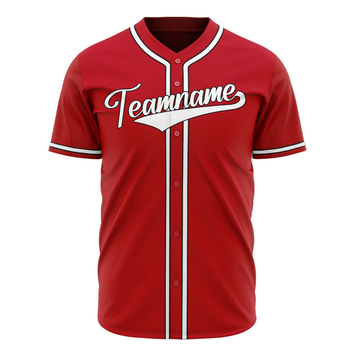 Custom Red Baseball Jersey (With White Color)