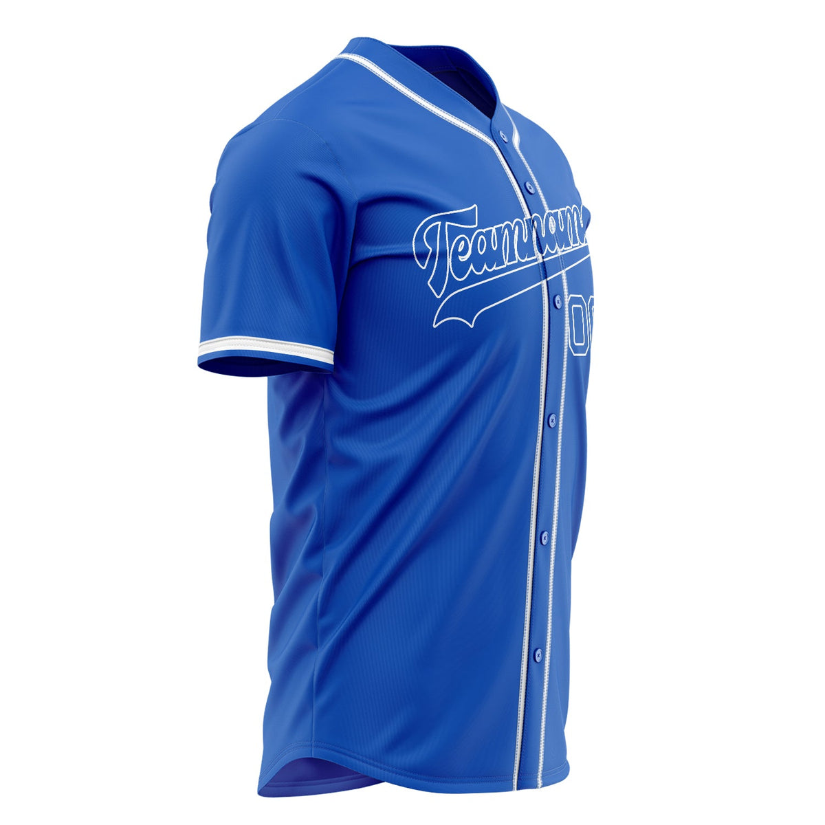 Custom Thunder Blue Baseball Jersey (With White Color)