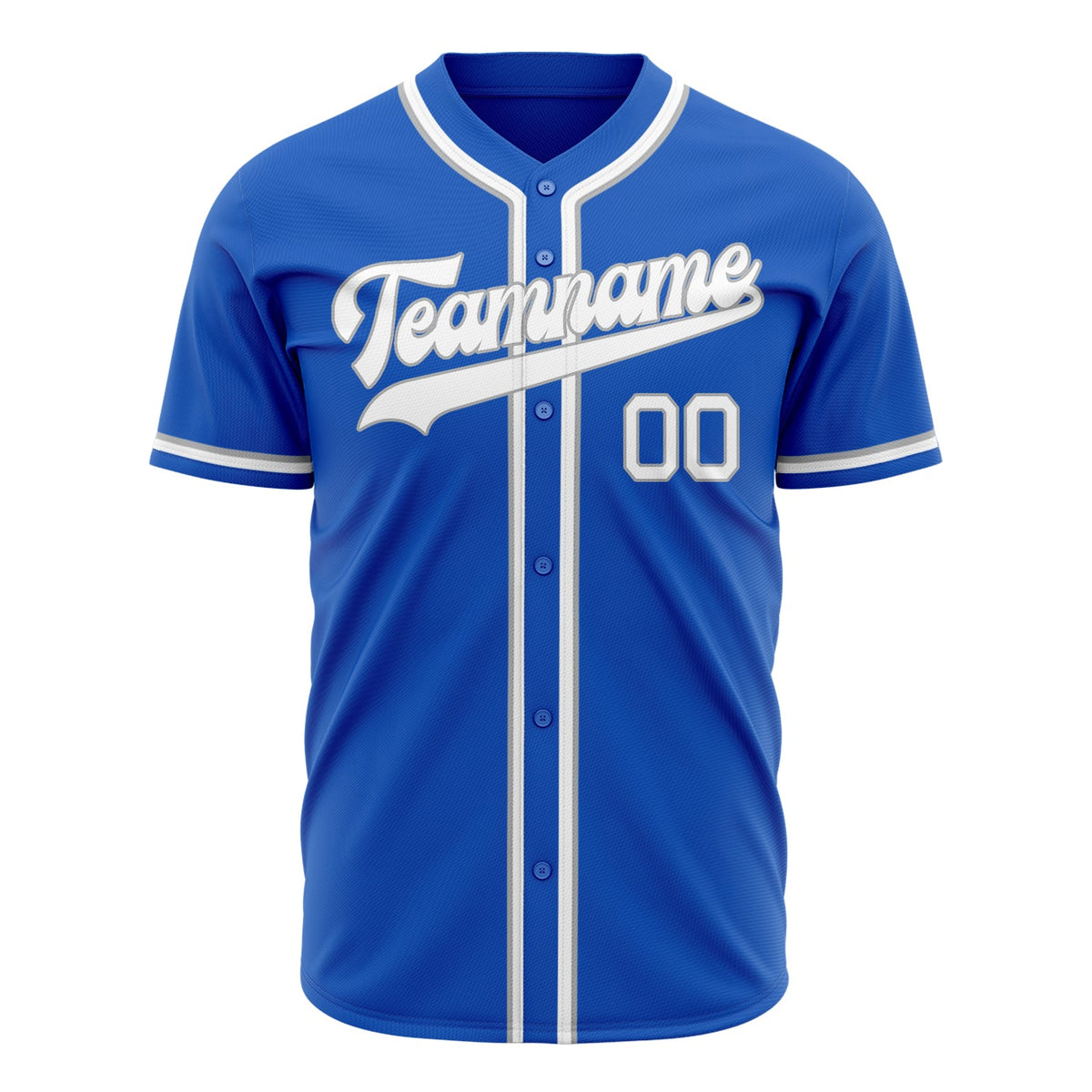 Custom Thunder Blue Baseball Jersey (With White Color)