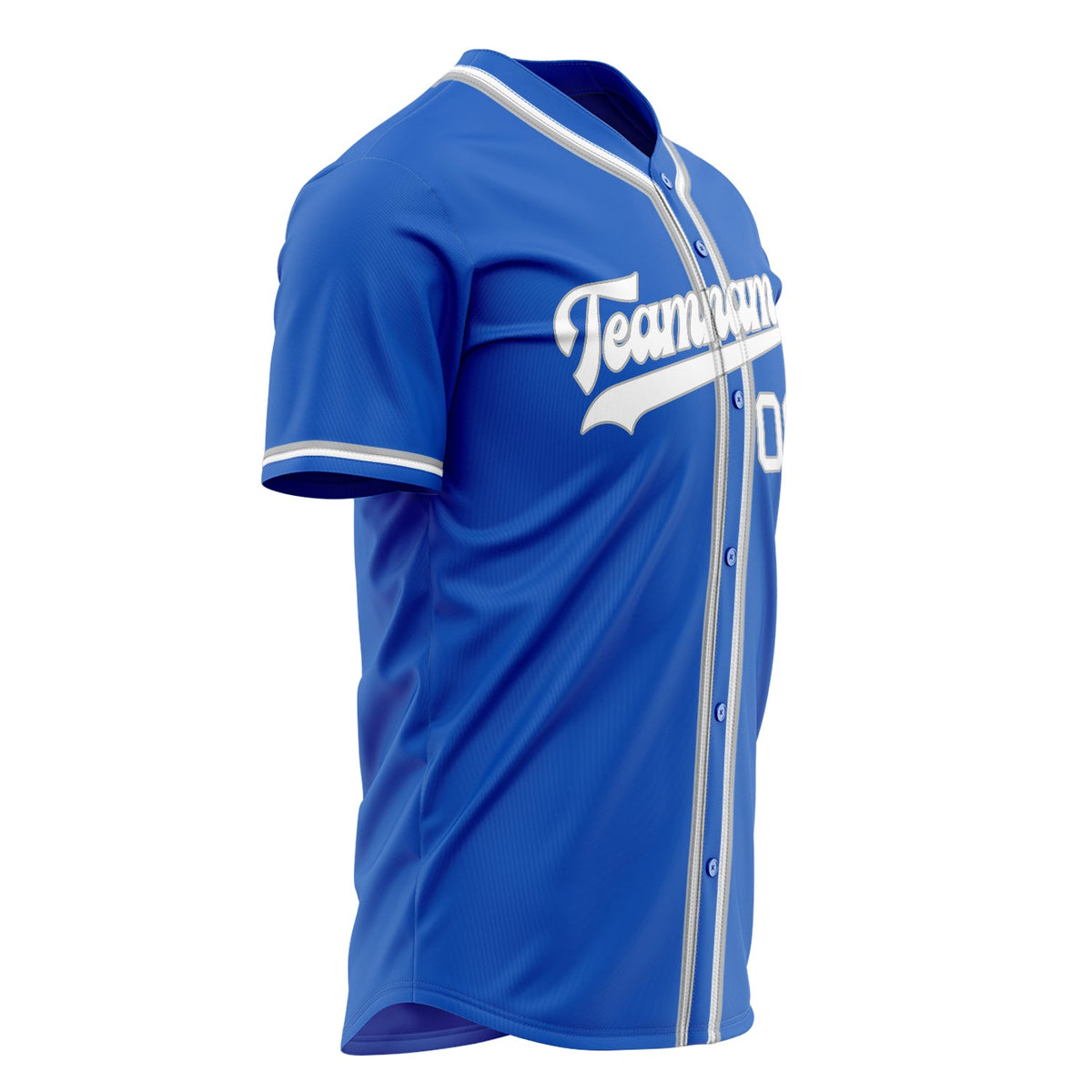 Custom Thunder Blue Baseball Jersey (With White Color)