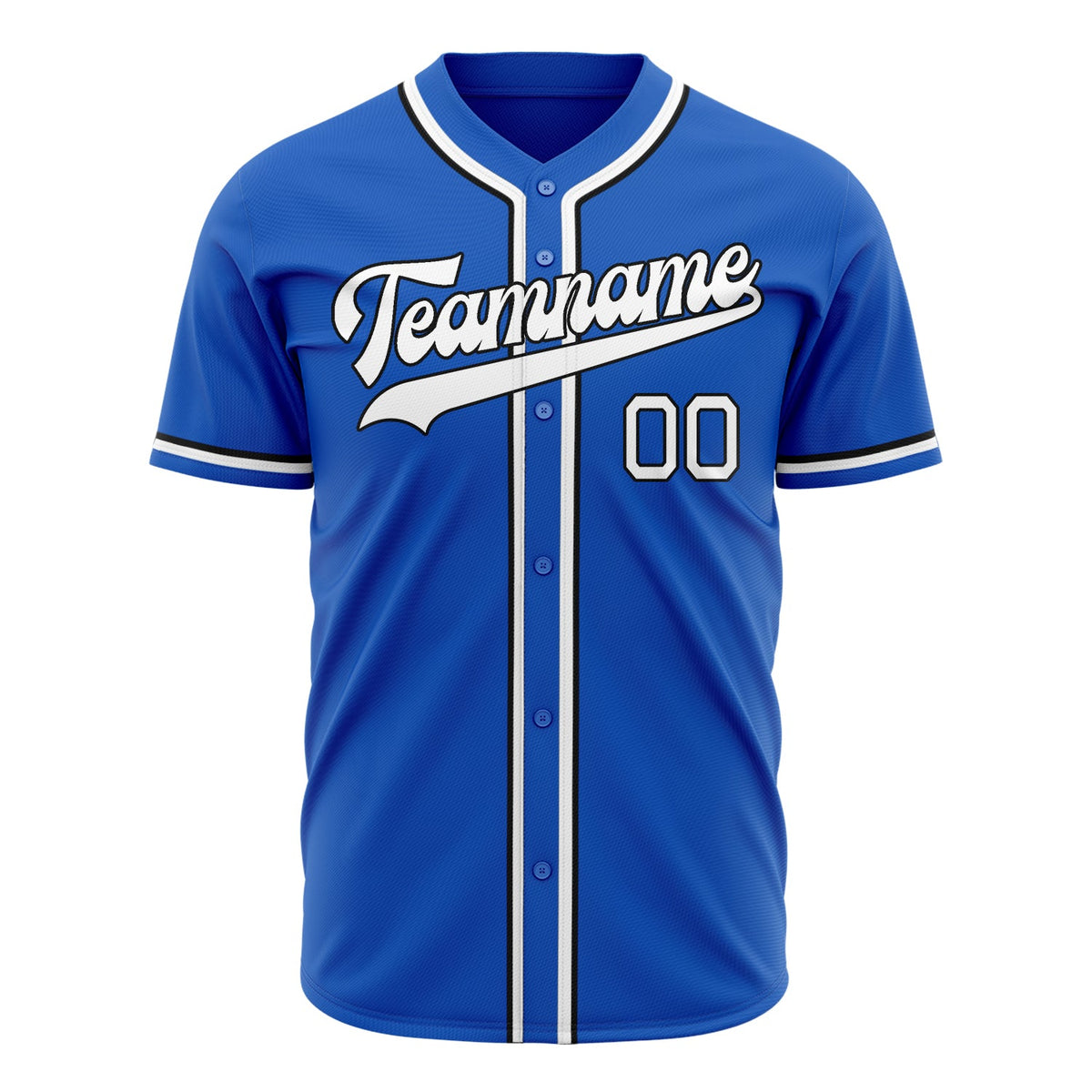 Custom Thunder Blue Baseball Jersey (With White Color)