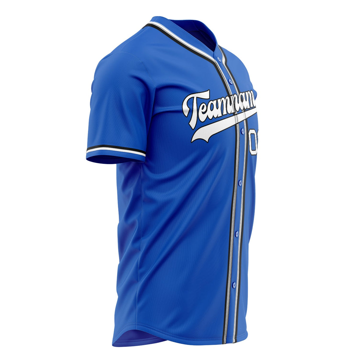 Custom Thunder Blue Baseball Jersey (With White Color)