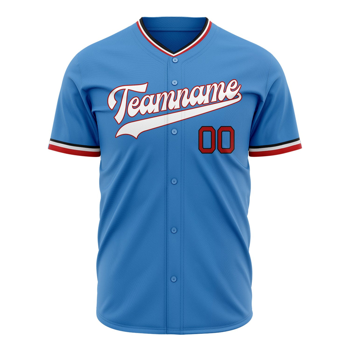 Custom Powder Blue Baseball Jersey (With White Color)