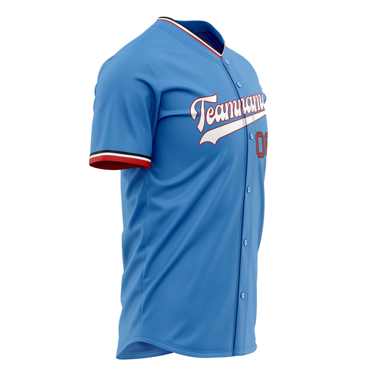 Custom Powder Blue Baseball Jersey (With White Color)