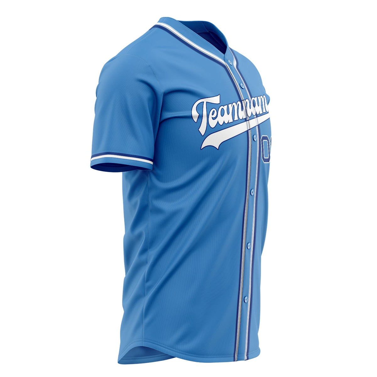 Custom Powder Blue Baseball Jersey (With White Color)