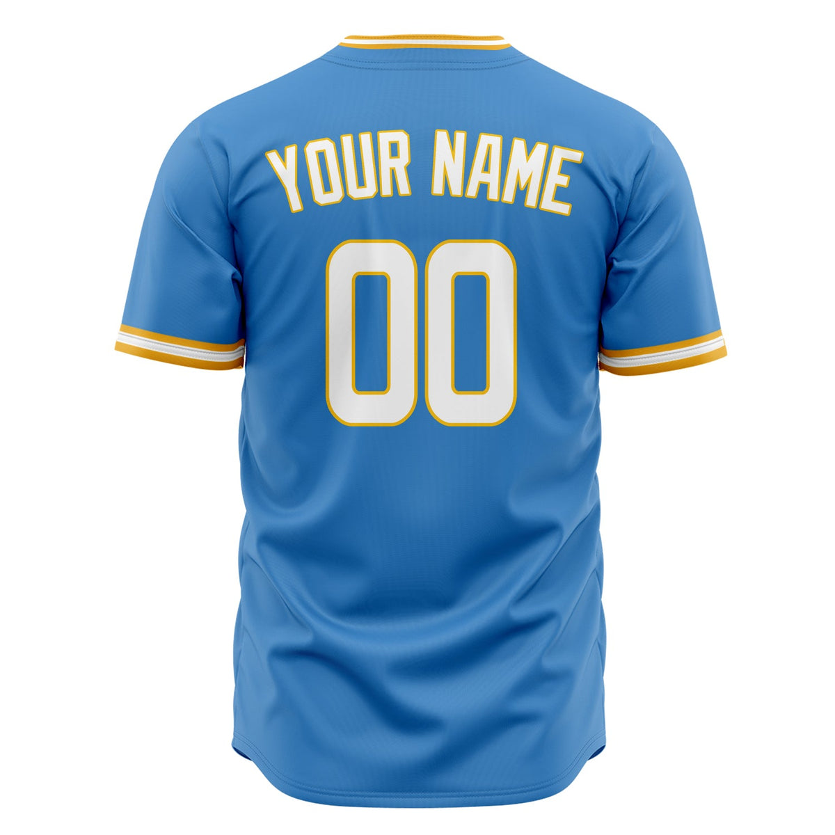 Custom Powder Blue Baseball Jersey (With White Color)