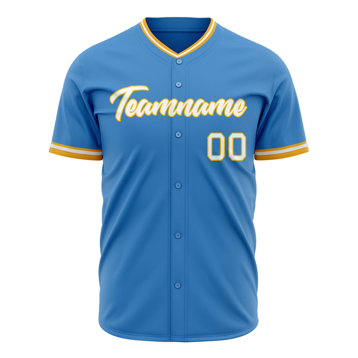 Custom Powder Blue Baseball Jersey (With White Color)