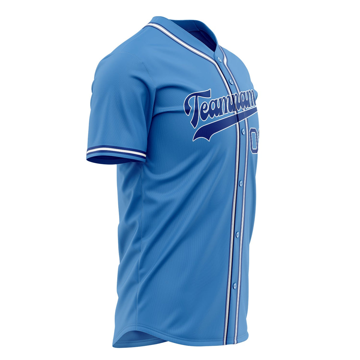 Custom Powder Blue Baseball Jersey (With Royal Color)