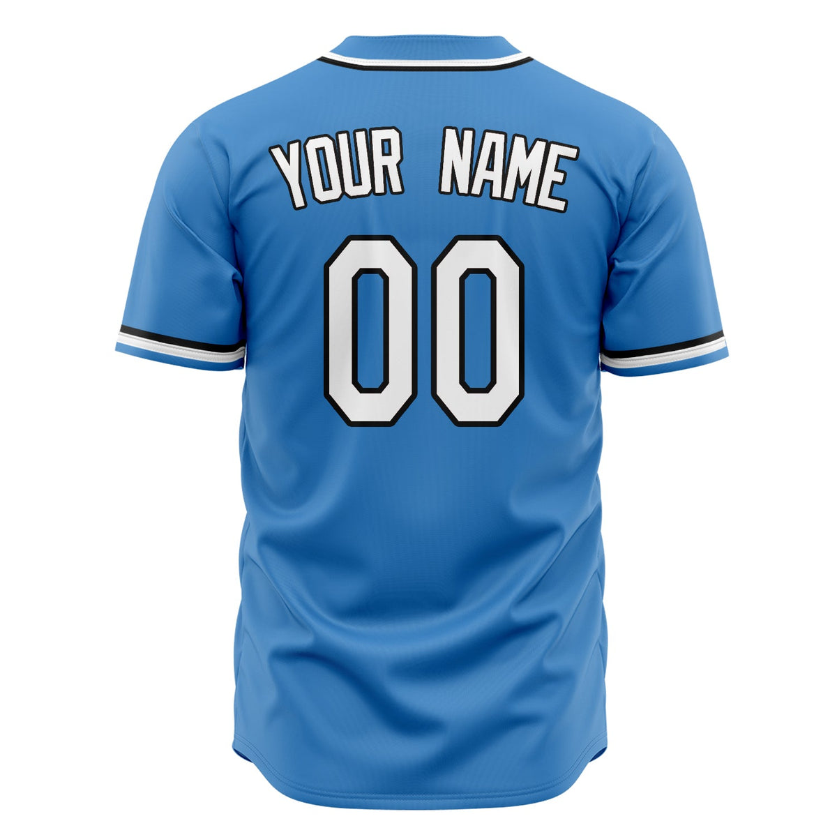 Custom Powder Blue Baseball Jersey (With White Color)