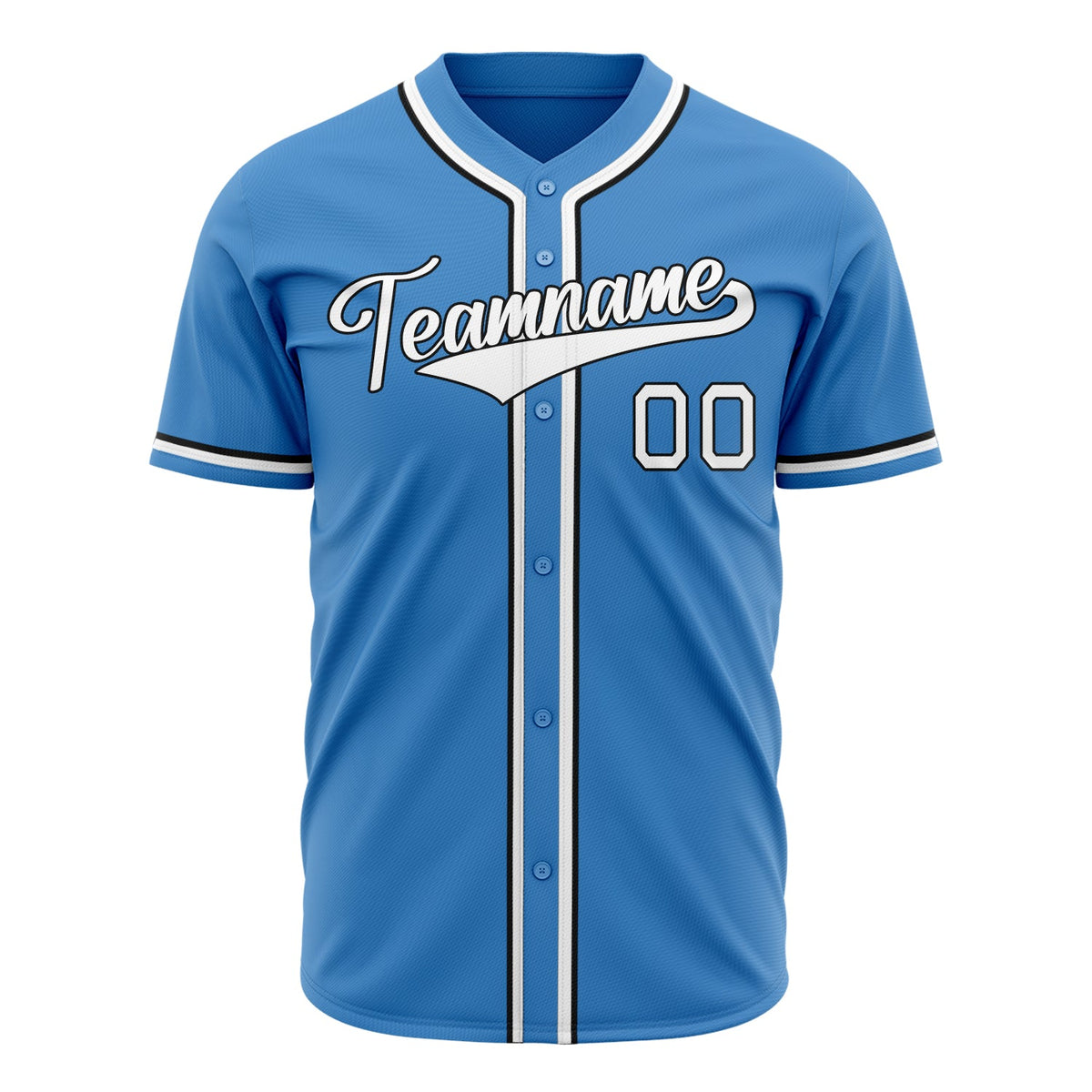 Custom Powder Blue Baseball Jersey (With White Color)