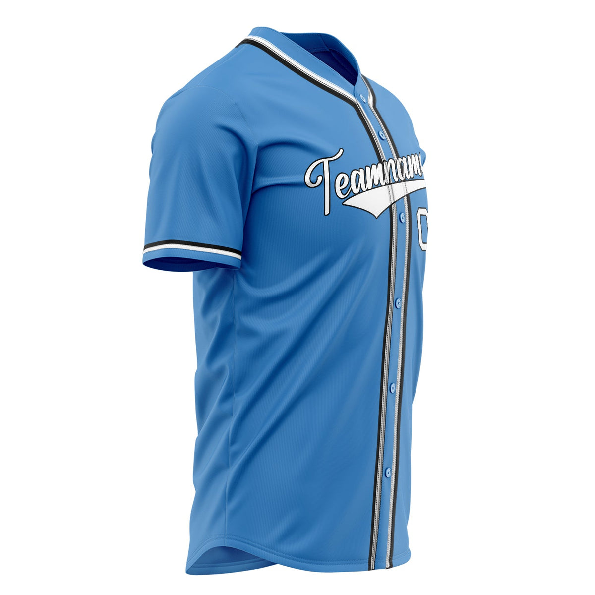 Custom Powder Blue Baseball Jersey (With White Color)