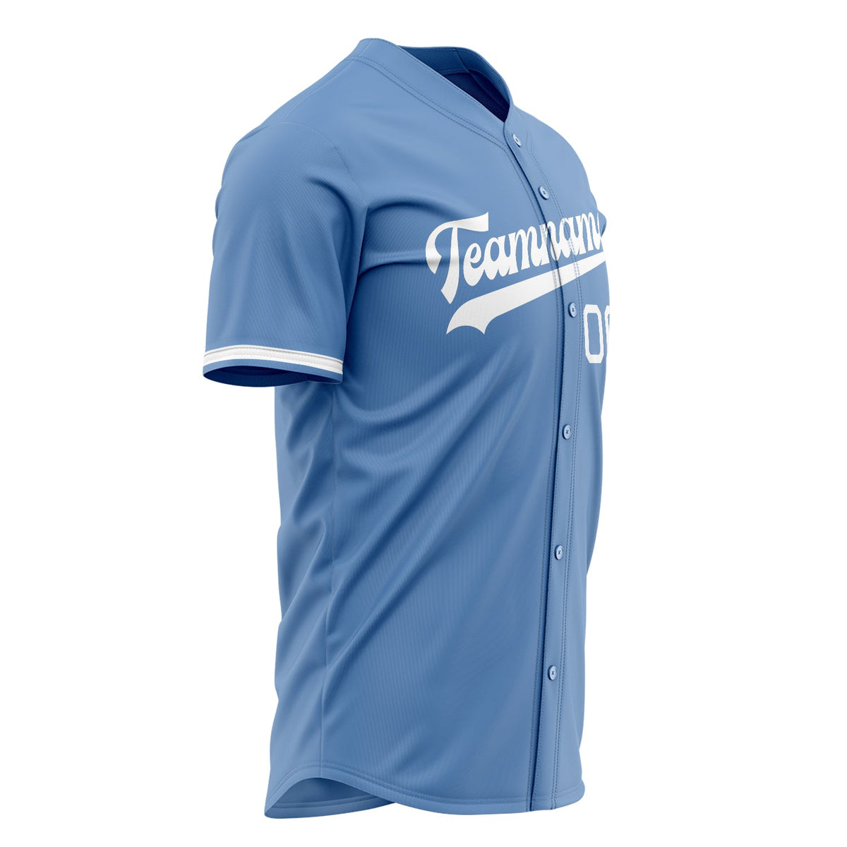 Custom Light Blue Baseball Jersey (With White Color)