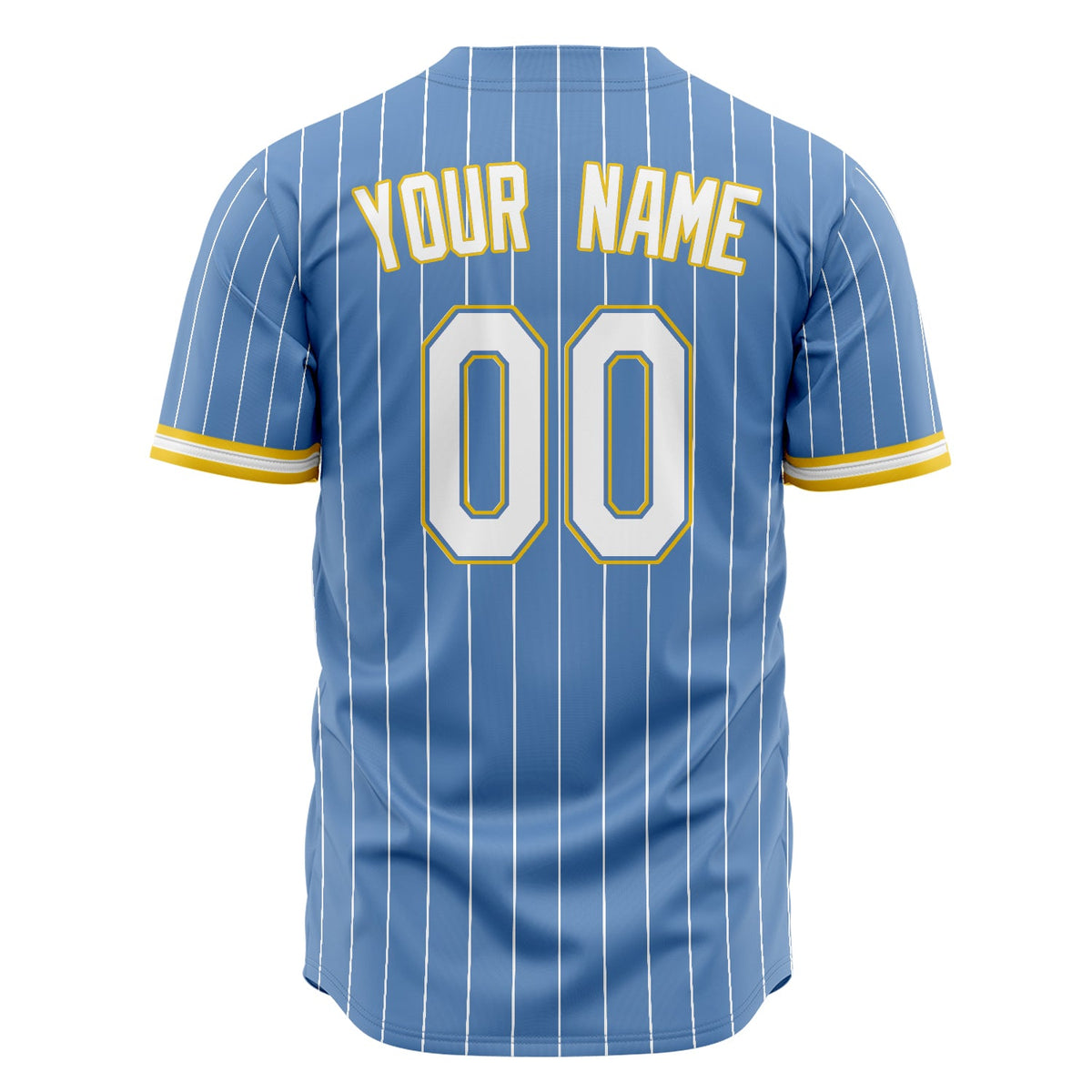 Custom Light Blue Baseball Jersey (With White Color)