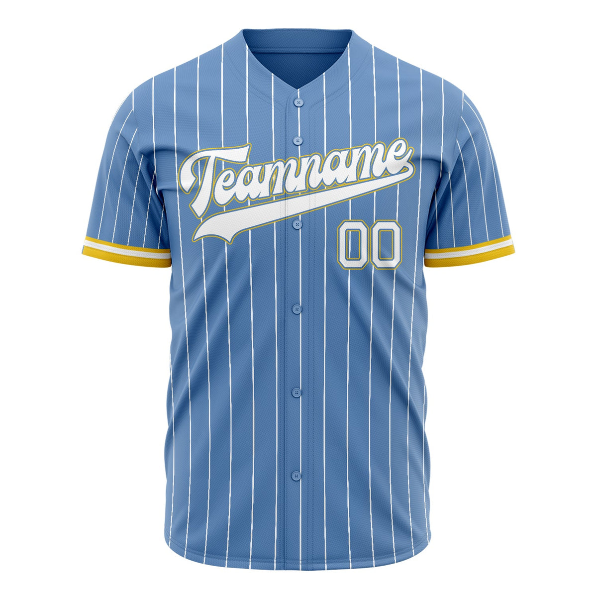 Custom Light Blue Baseball Jersey (With White Color)